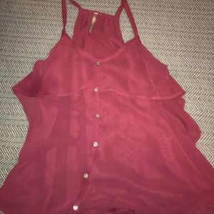 Burgundy tank top
